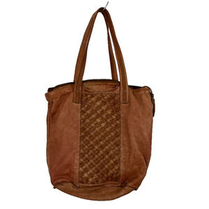 Civico 9 Leather Tote Bag with Braided Detail